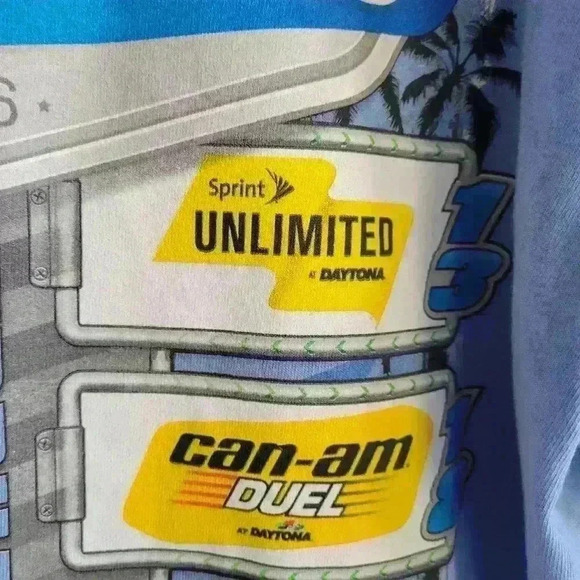 DAYTONA SPEEDWEEKS 2016 Men's T-Shirt Size Large Light Blue Short Sleeve - Picture 8 of 10